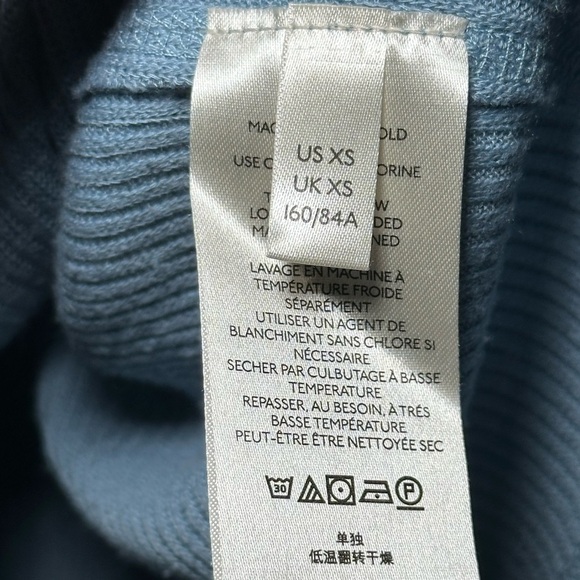 We The Free People Cozy Pointelle Knit Cowl Neck Slouchy Cross Back Sweater XS - Picture 4 of 15